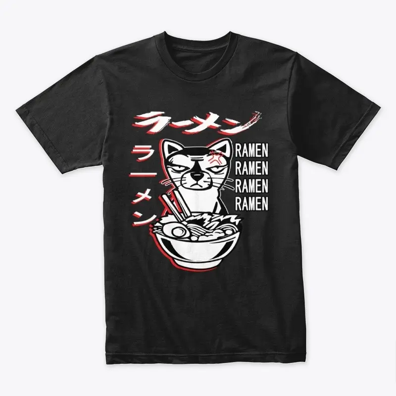 Grumpy Ramen Cat T-Shirt